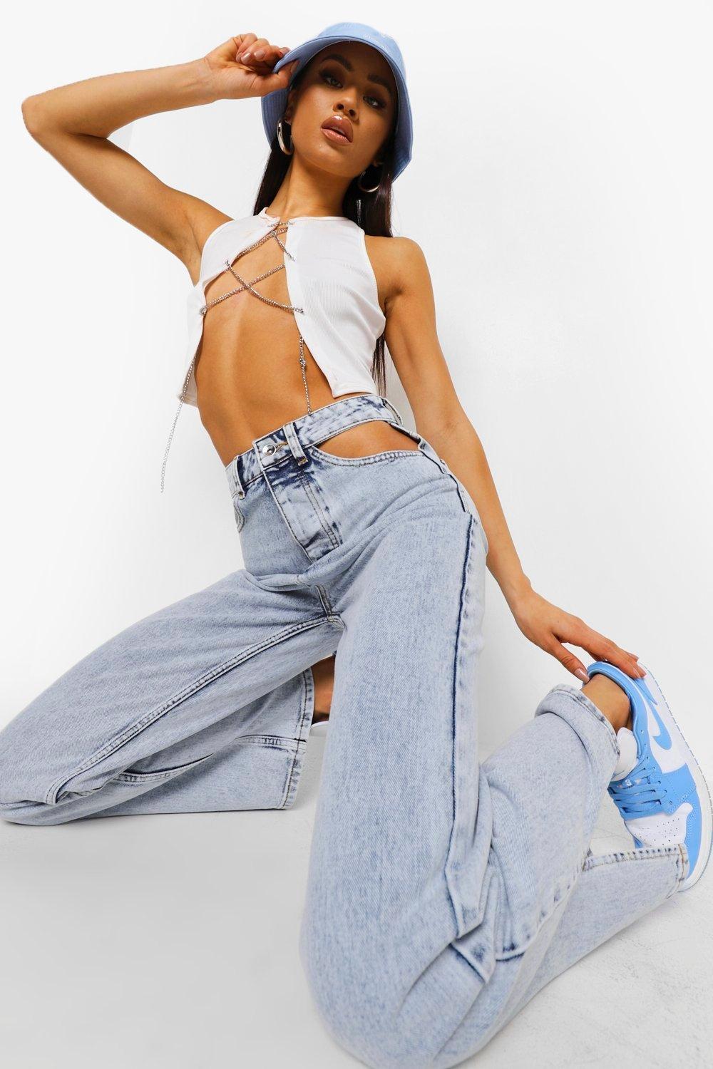 Boohoo jean online fendu